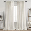 Cream Linen Curtains 84 Inch Farmhouse Semi Sheer Panels