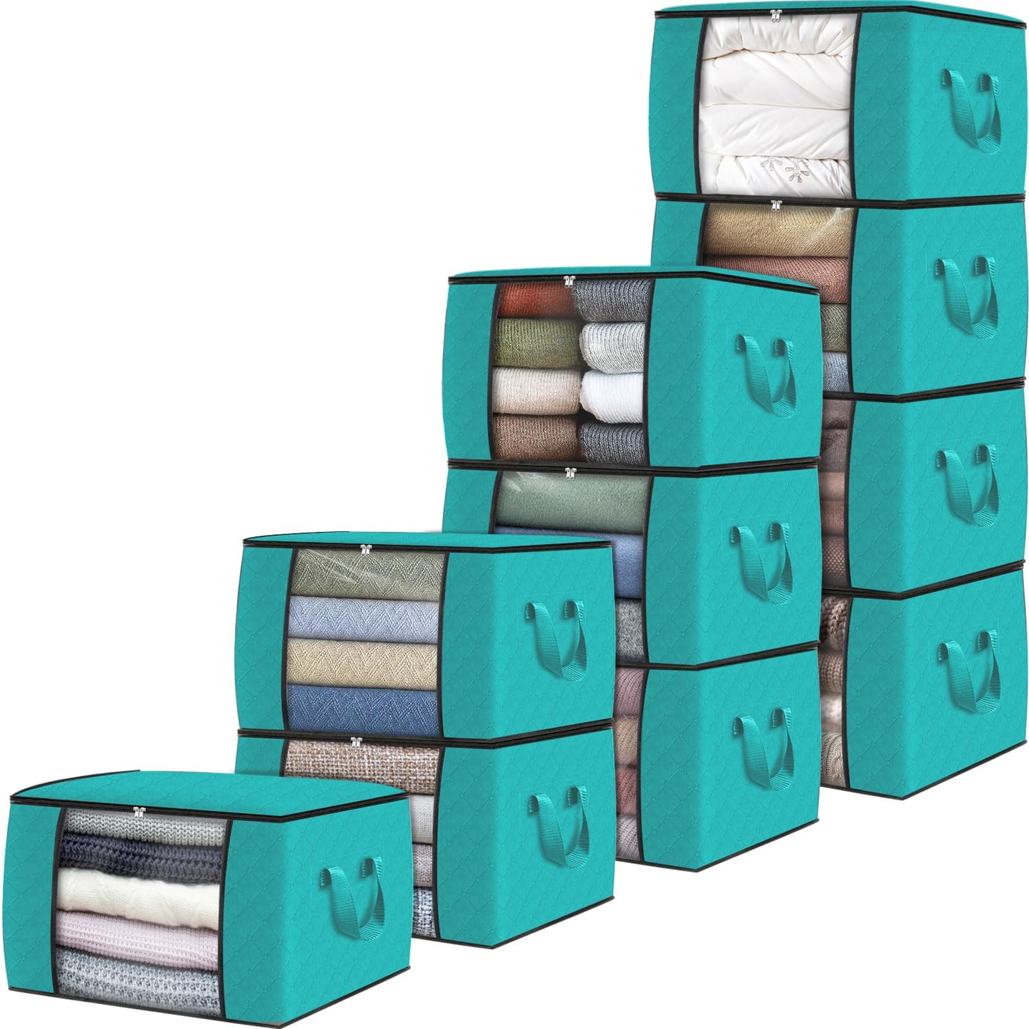 Fab Totes Clothes Storage Bags 6 Pack Foldable Organizers