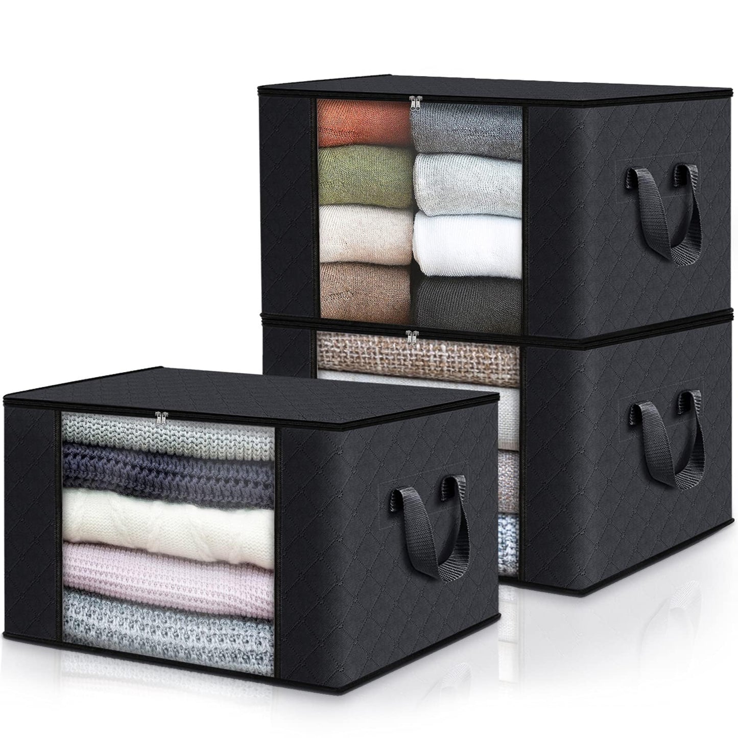 Fab Totes Clothes Storage Bags 6 Pack Foldable Organizers