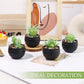 Der Rose 6 Pack Small Succulent Plants Faux Potted Greenery