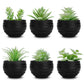 Der Rose 6 Pack Small Succulent Plants Faux Potted Greenery