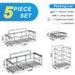 EUDELE Adhesive Shower Caddy 5 Pack Rustproof Organizer