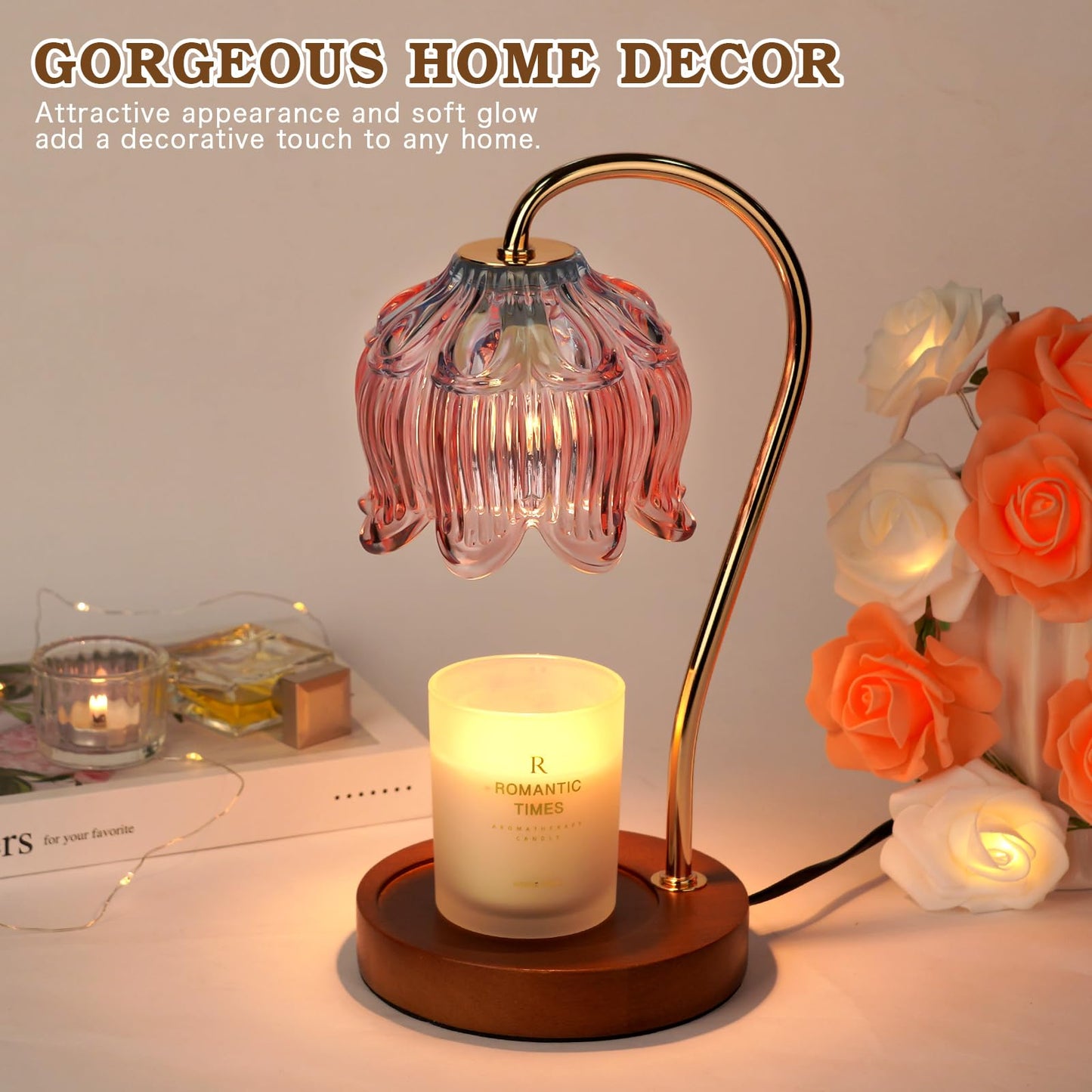 Funistree Flower Candle Warmer Lamp with Timer