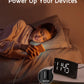 GOLOZA Projection Alarm Clock 180 Degree Rotating LED Clock
