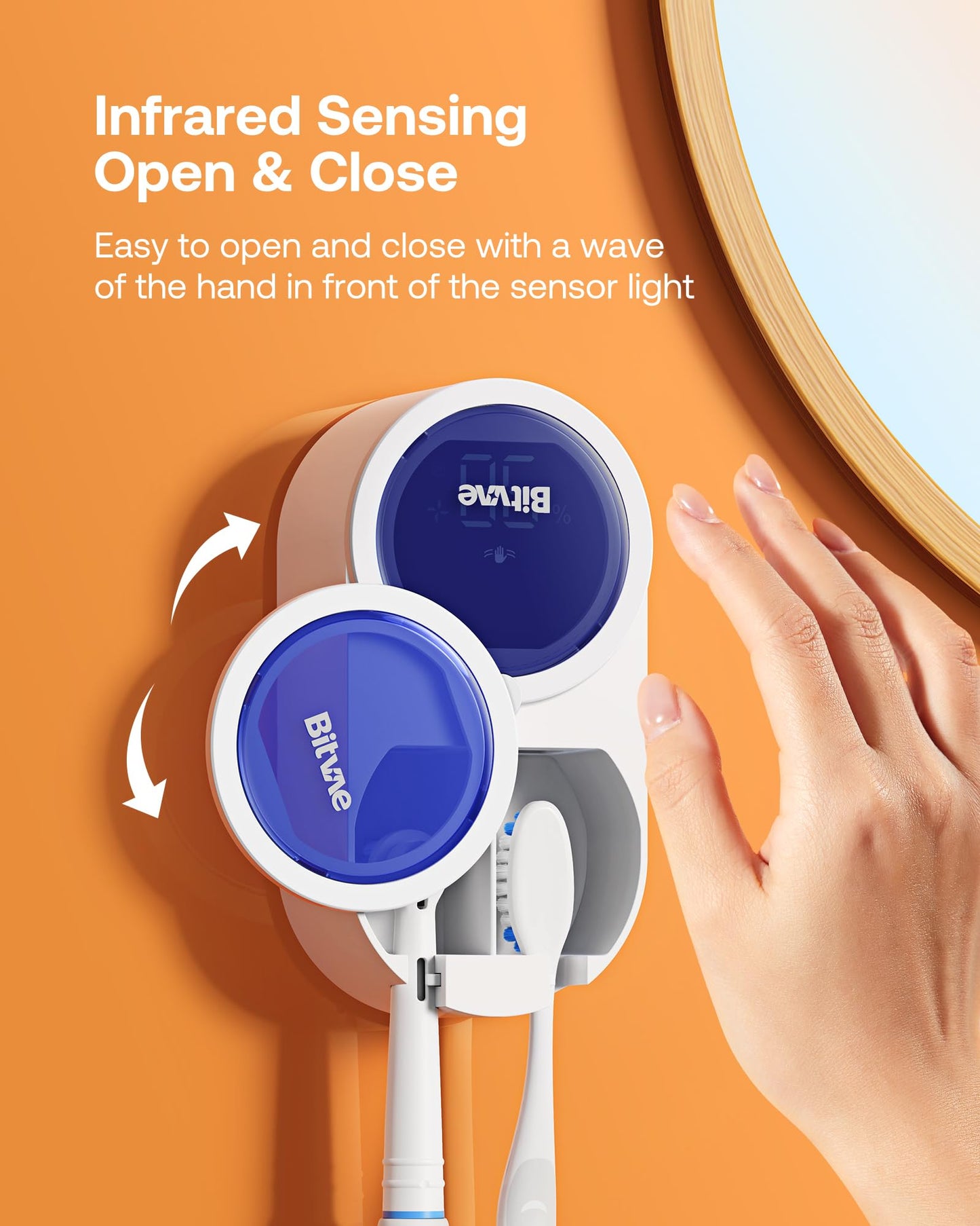 Bitvae Toothbrush Cleaner and Holder Smart LED Drying Station
