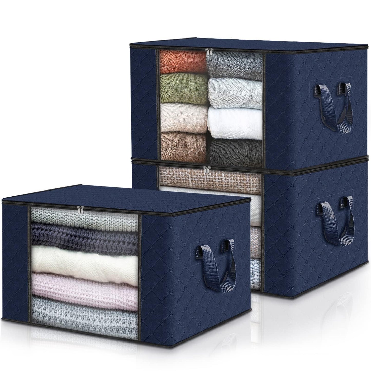 Fab Totes Clothes Storage Bags 6 Pack Foldable Organizers