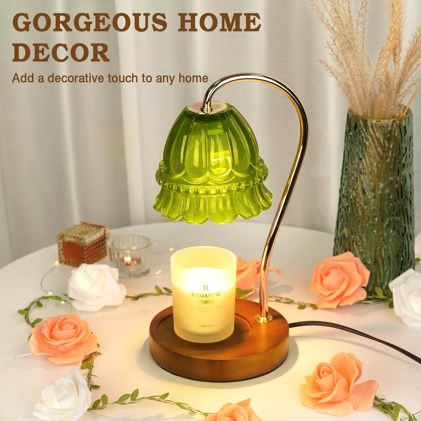 Funistree Flower Candle Warmer Lamp with Timer
