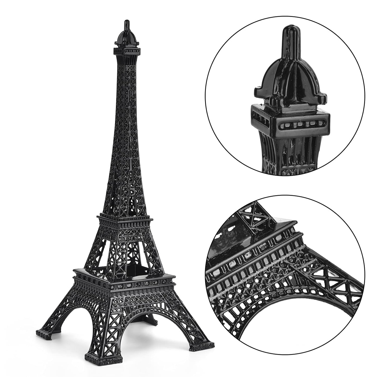 ESHATO Eiffel Tower Statue Gold Metal Decorative Figurine 7 Inch
