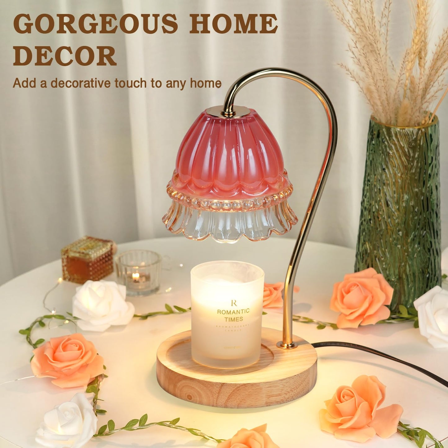 Funistree Flower Candle Warmer Lamp with Timer