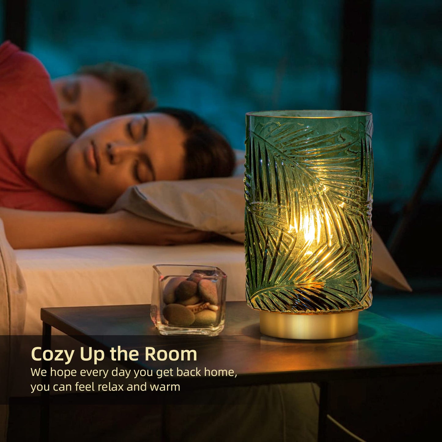 Battery Operated Cordless Table Lamp LED Nightlight with Timer