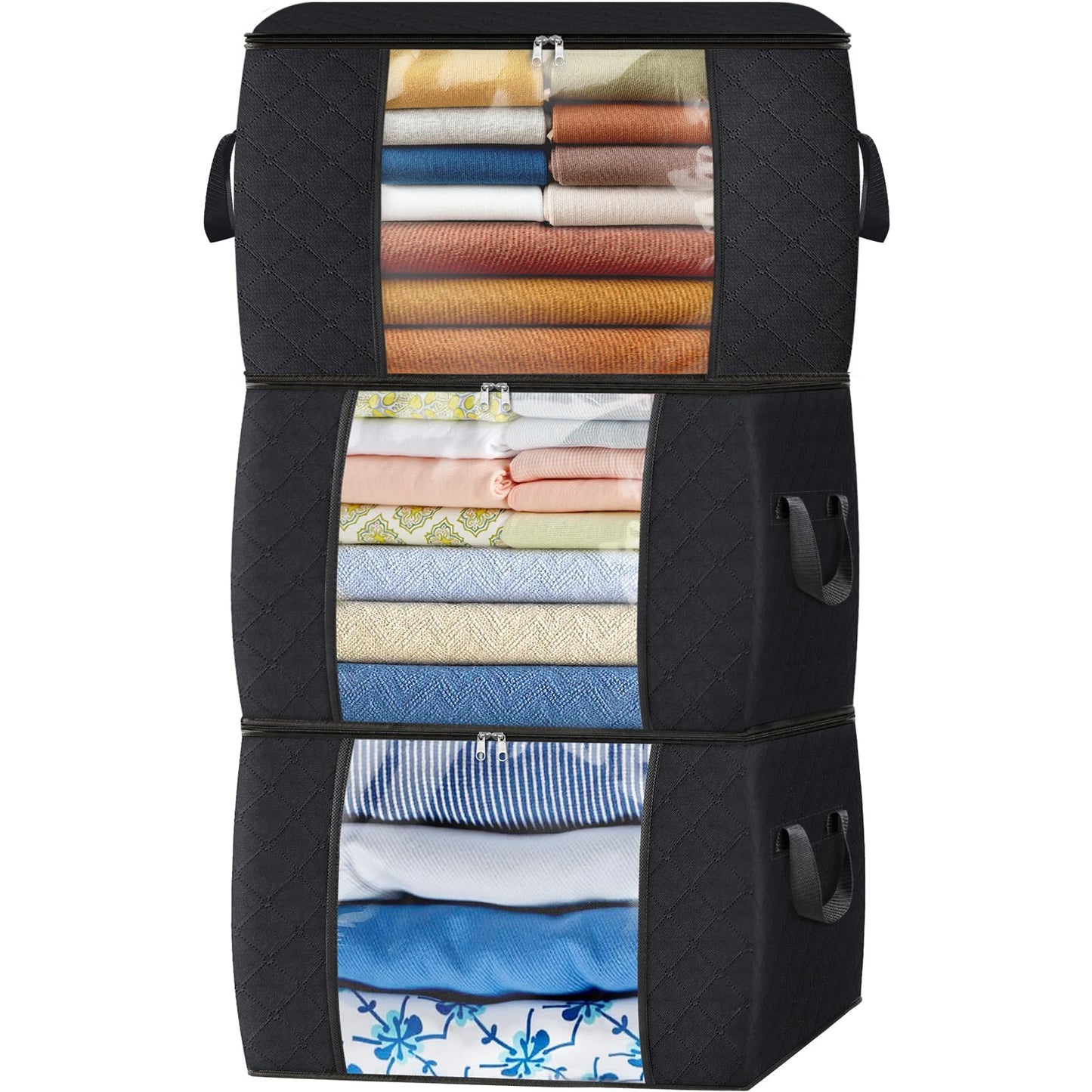 Fab Totes Clothes Storage Bags 6 Pack Foldable Organizers
