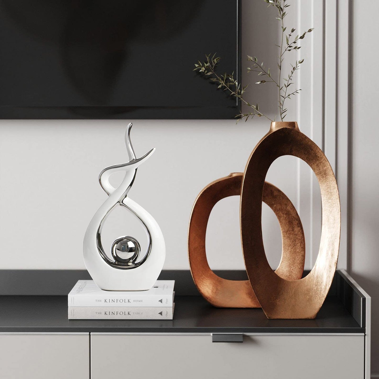 Norrclp Abstract Ceramic Statue Modern Table Sculpture