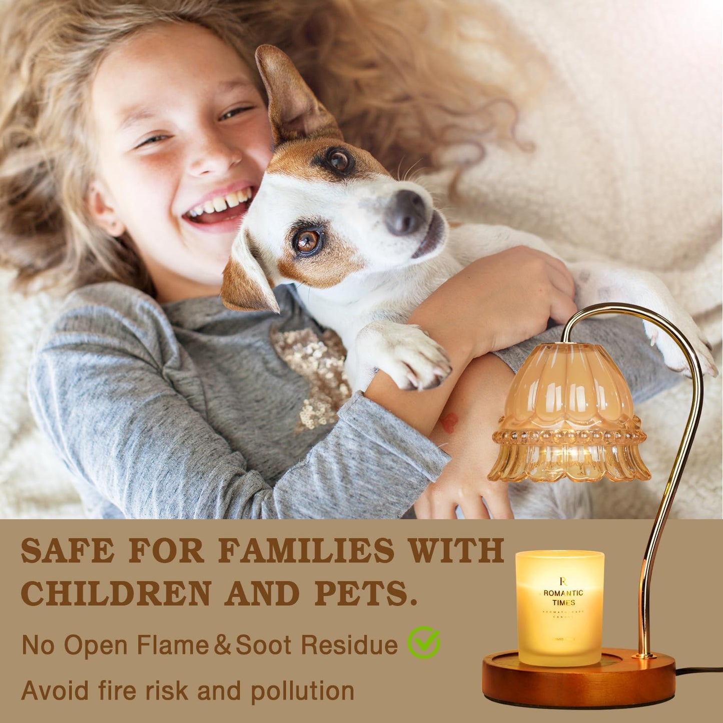 Funistree Flower Candle Warmer Lamp with Timer