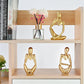 BOPART Gold Thinker Statues 3 Piece Modern Figurine Set