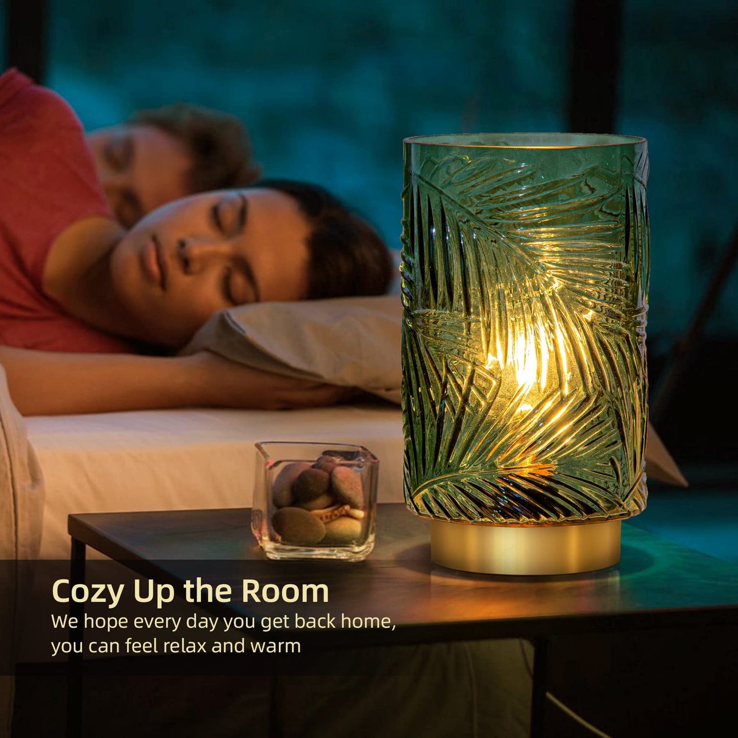 Battery Operated Cordless Table Lamp LED Nightlight with Timer