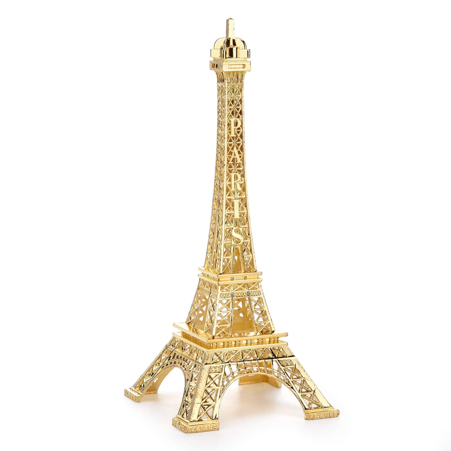 ESHATO Eiffel Tower Statue Gold Metal Decorative Figurine 7 Inch