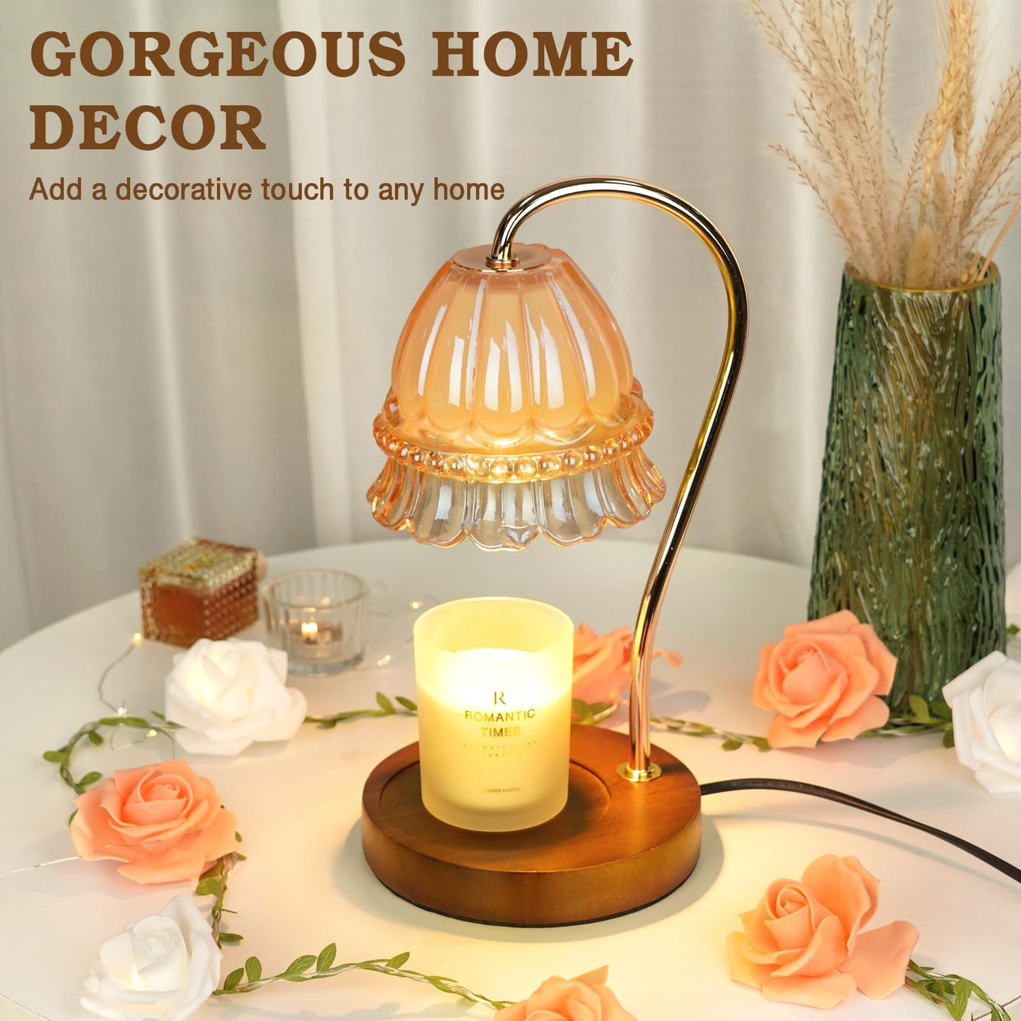 Funistree Flower Candle Warmer Lamp with Timer