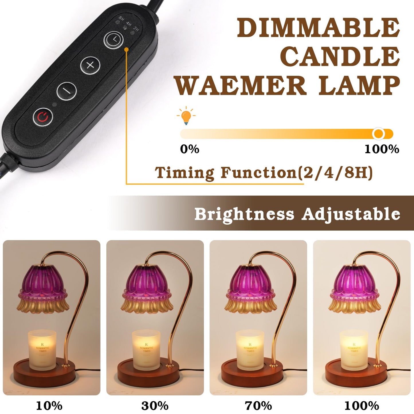 Funistree Flower Candle Warmer Lamp with Timer
