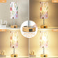 Fenmzee Rose Gold Crystal Touch Lamp 3 Way Dimmable with USB