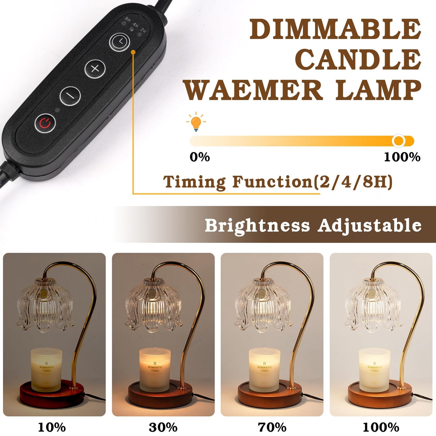 Funistree Flower Candle Warmer Lamp with Timer