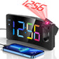 GOLOZA Projection Alarm Clock 180 Degree Rotating LED Clock