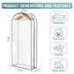 Liuoud Clear Garment Bags 4 Pack 40 Inch Gusseted Suit Covers