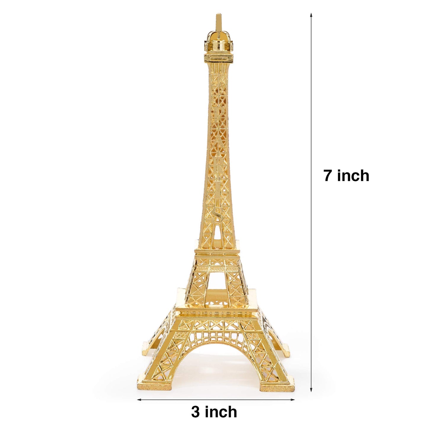 ESHATO Eiffel Tower Statue Gold Metal Decorative Figurine 7 Inch