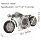 Metal Motorcycle Wall Clock Bronze Decorative Shelf Clock