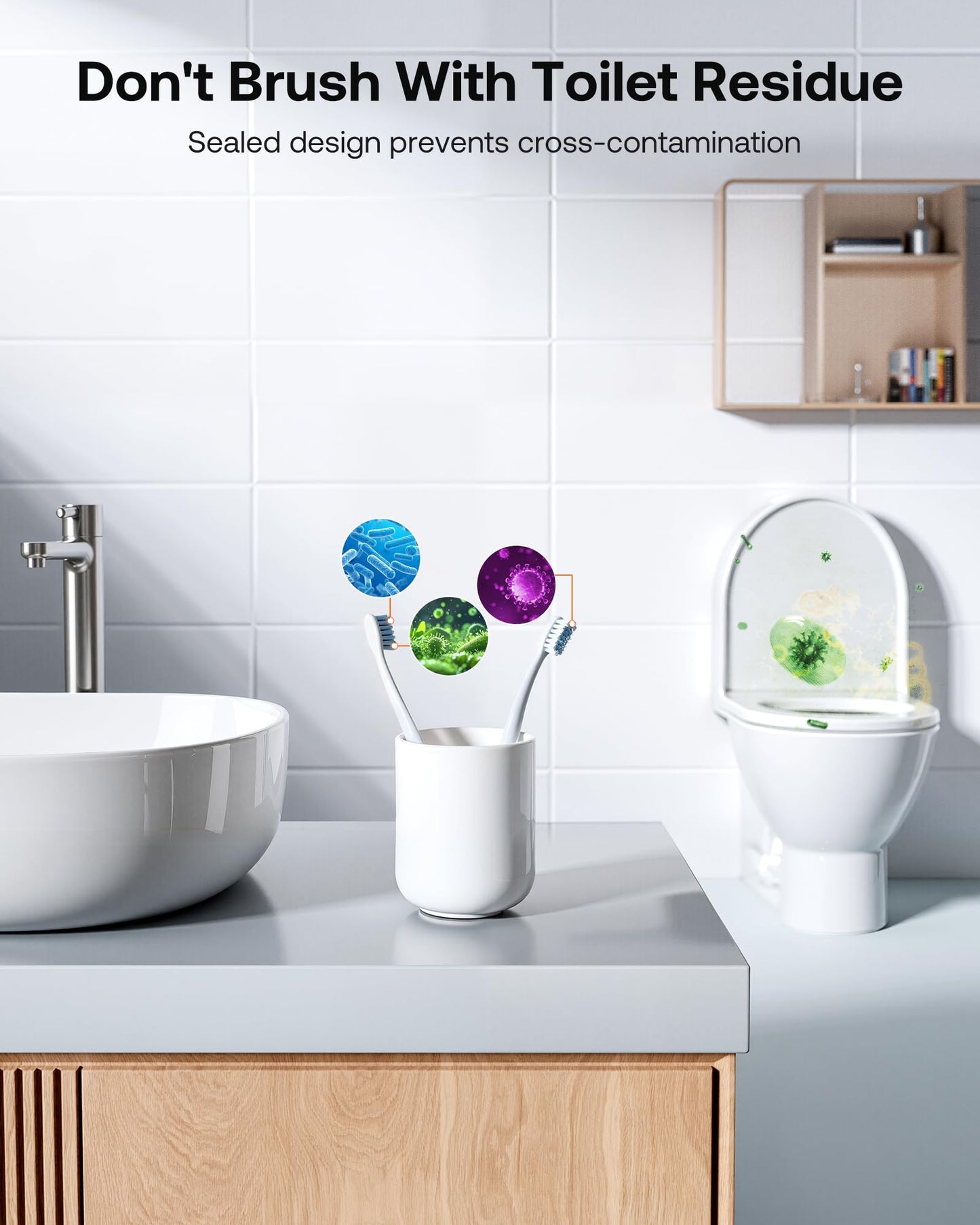 Bitvae Toothbrush Cleaner and Holder Smart LED Drying Station