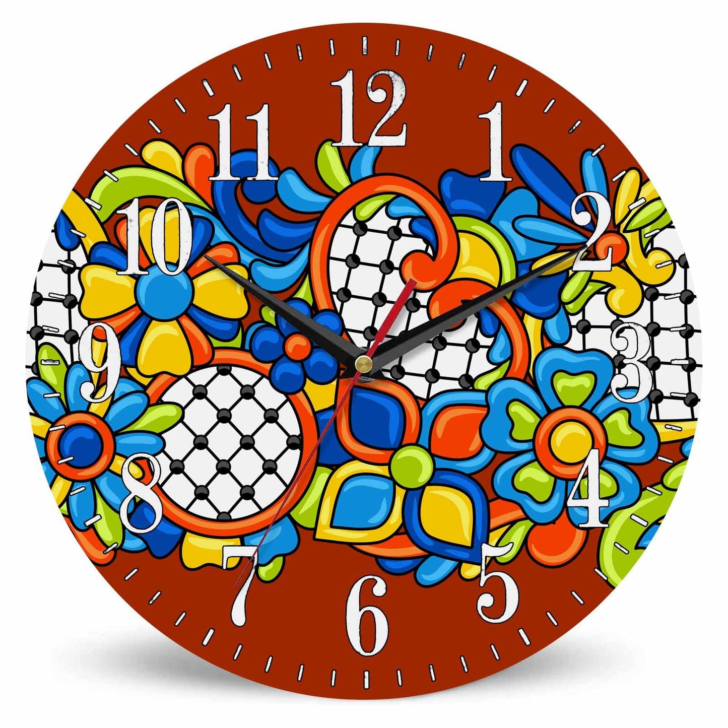 Mxocom Wheel Wall Clock Modern Car Tire Style Clock 10 Inch