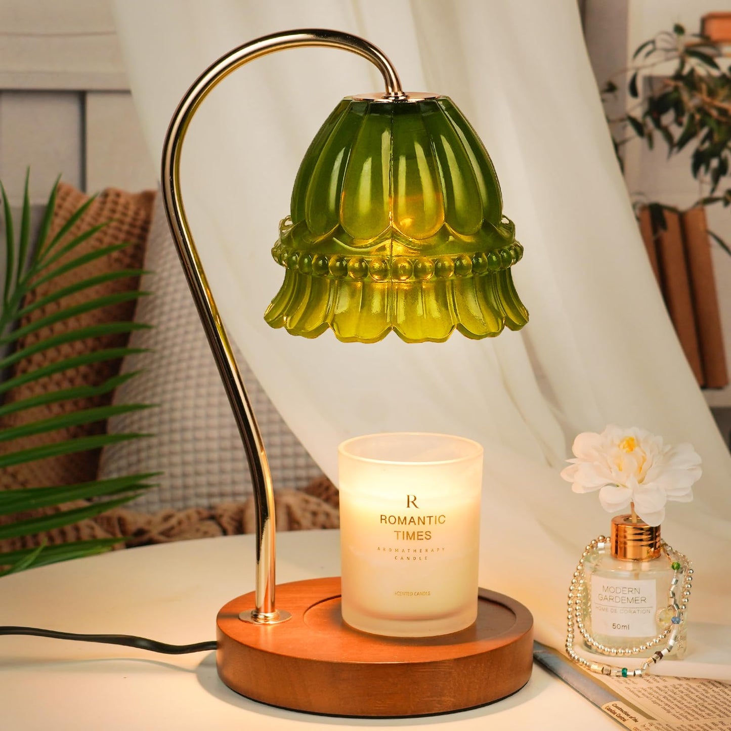 Funistree Flower Candle Warmer Lamp with Timer