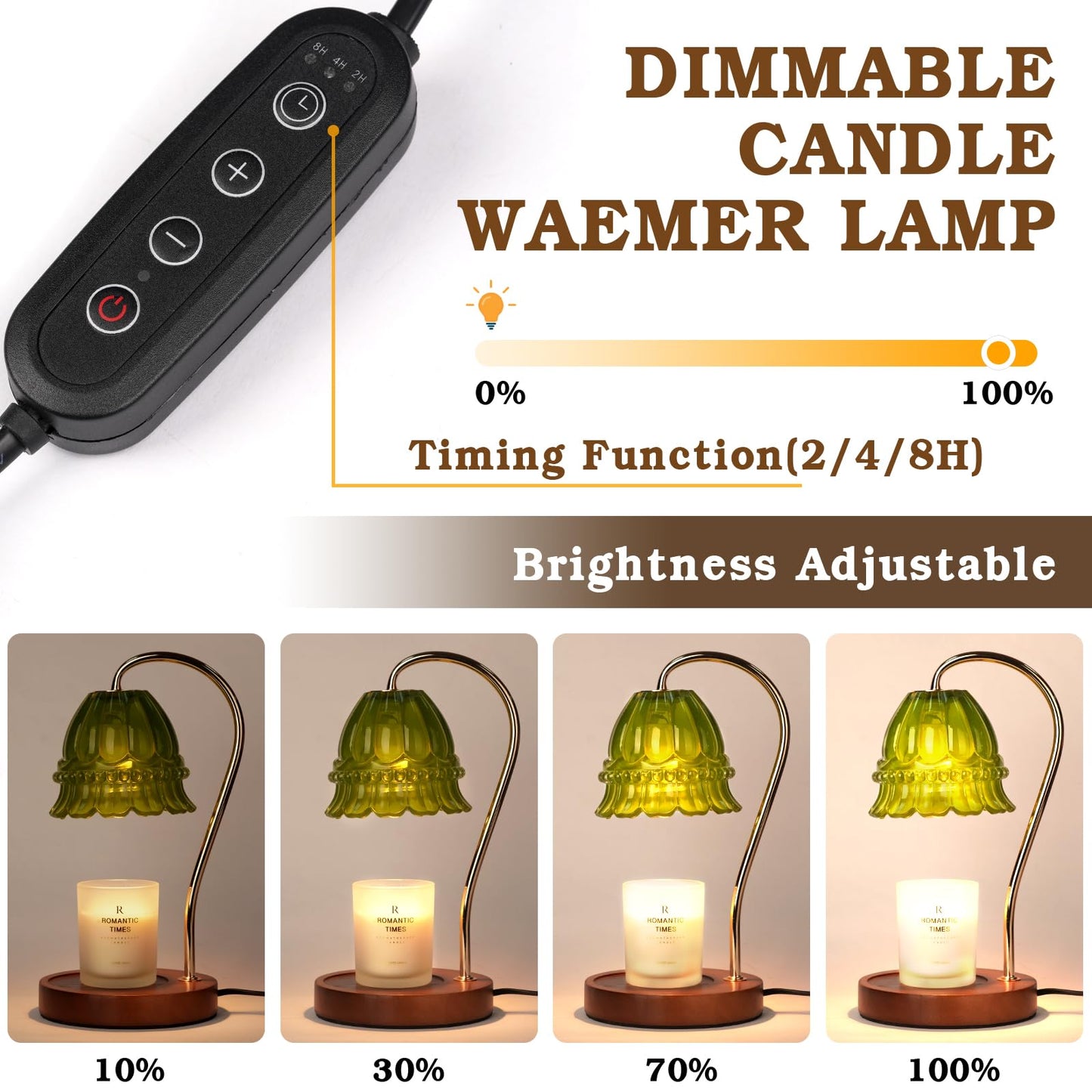 Funistree Flower Candle Warmer Lamp with Timer