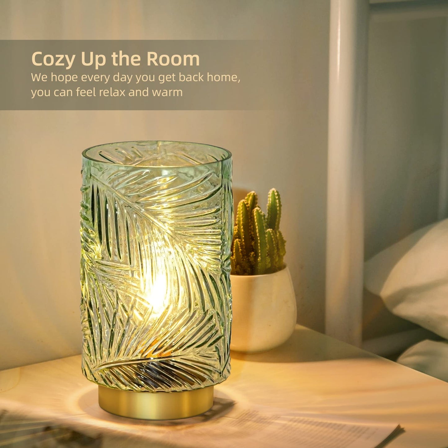 Battery Operated Cordless Table Lamp LED Nightlight with Timer