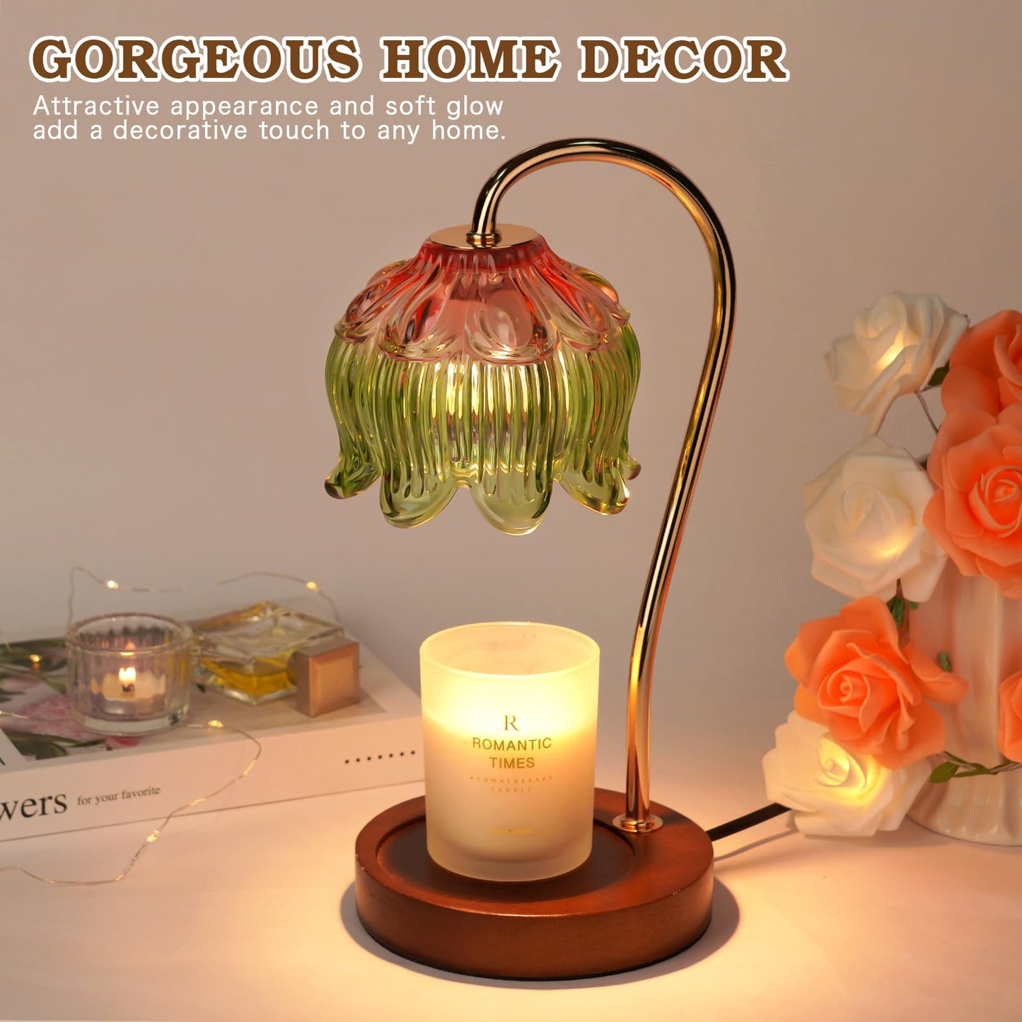 Funistree Flower Candle Warmer Lamp with Timer