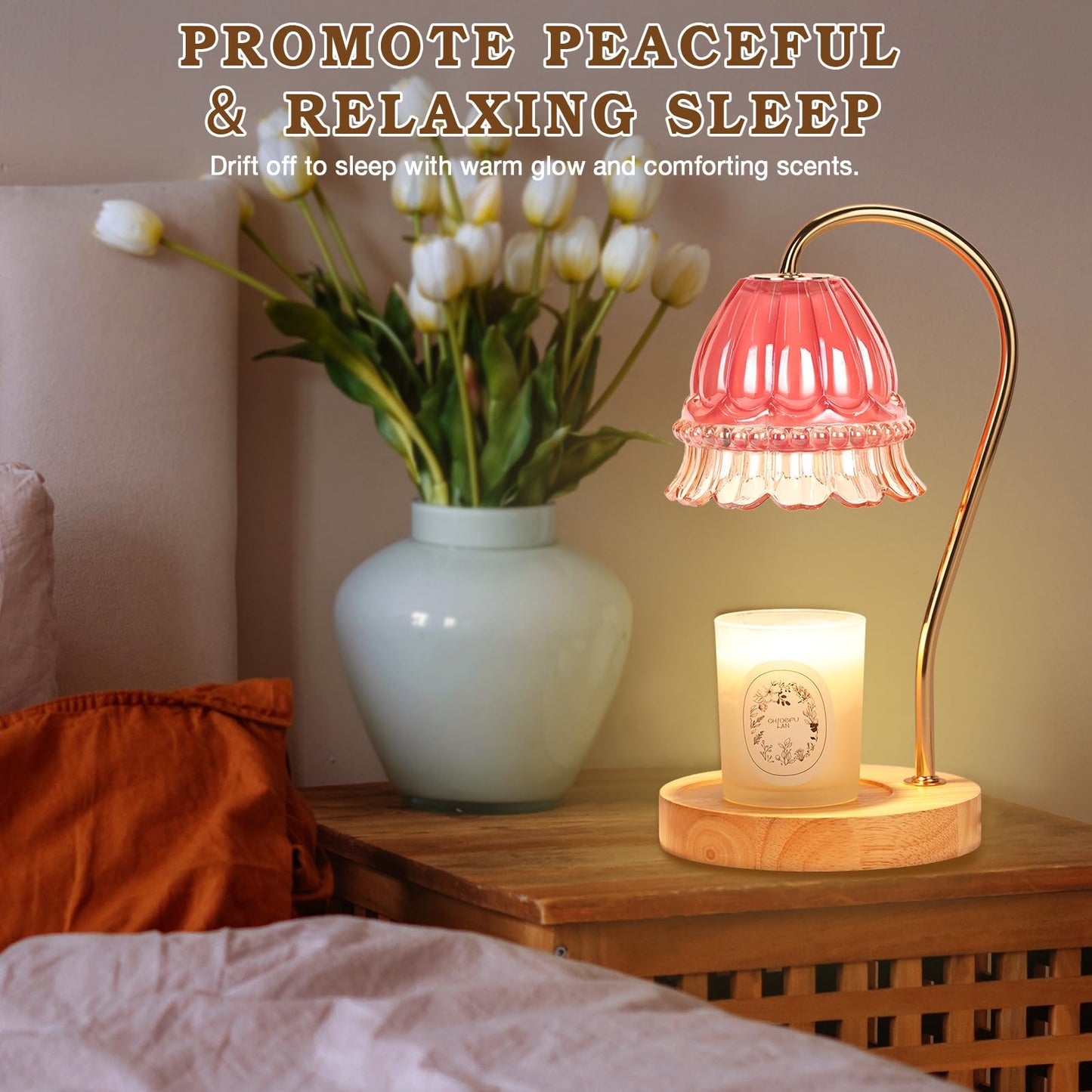 Funistree Flower Candle Warmer Lamp with Timer
