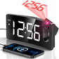 GOLOZA Projection Alarm Clock 180 Degree Rotating LED Clock