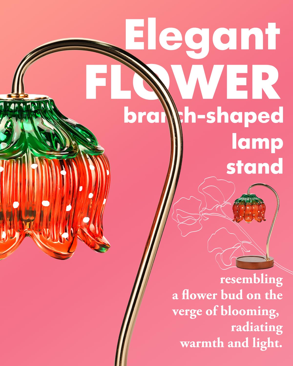 Funistree Flower Candle Warmer Lamp with Timer