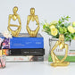 BOPART Gold Thinker Statues 3 Piece Modern Figurine Set