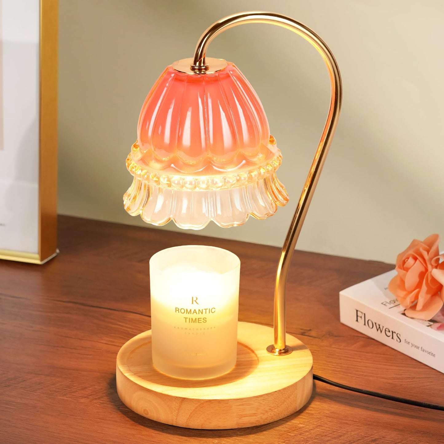 Funistree Flower Candle Warmer Lamp with Timer