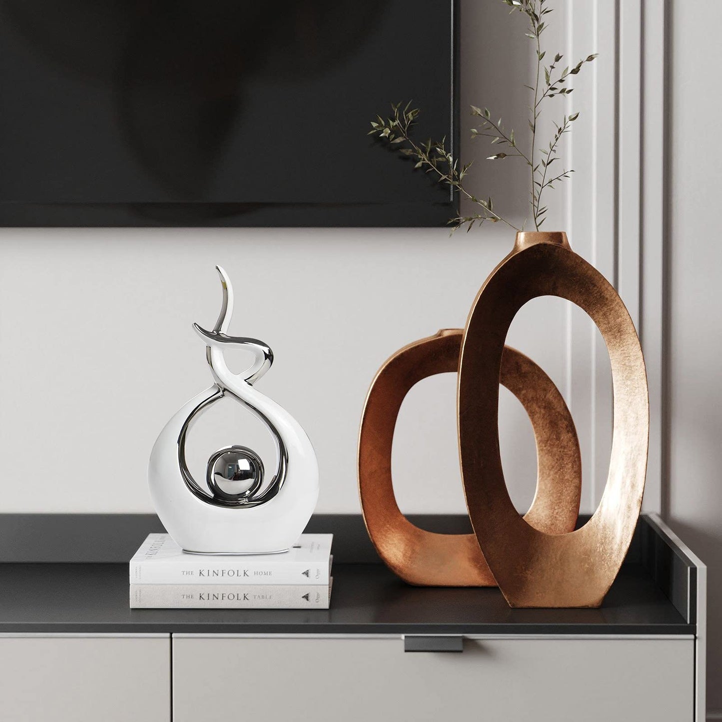 Norrclp Abstract Ceramic Statue Modern Table Sculpture