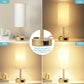 Fenmzee Rose Gold Crystal Touch Lamp 3 Way Dimmable with USB