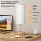 Fenmzee Rose Gold Crystal Touch Lamp 3 Way Dimmable with USB