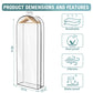 Liuoud Clear Garment Bags 4 Pack 40 Inch Gusseted Suit Covers