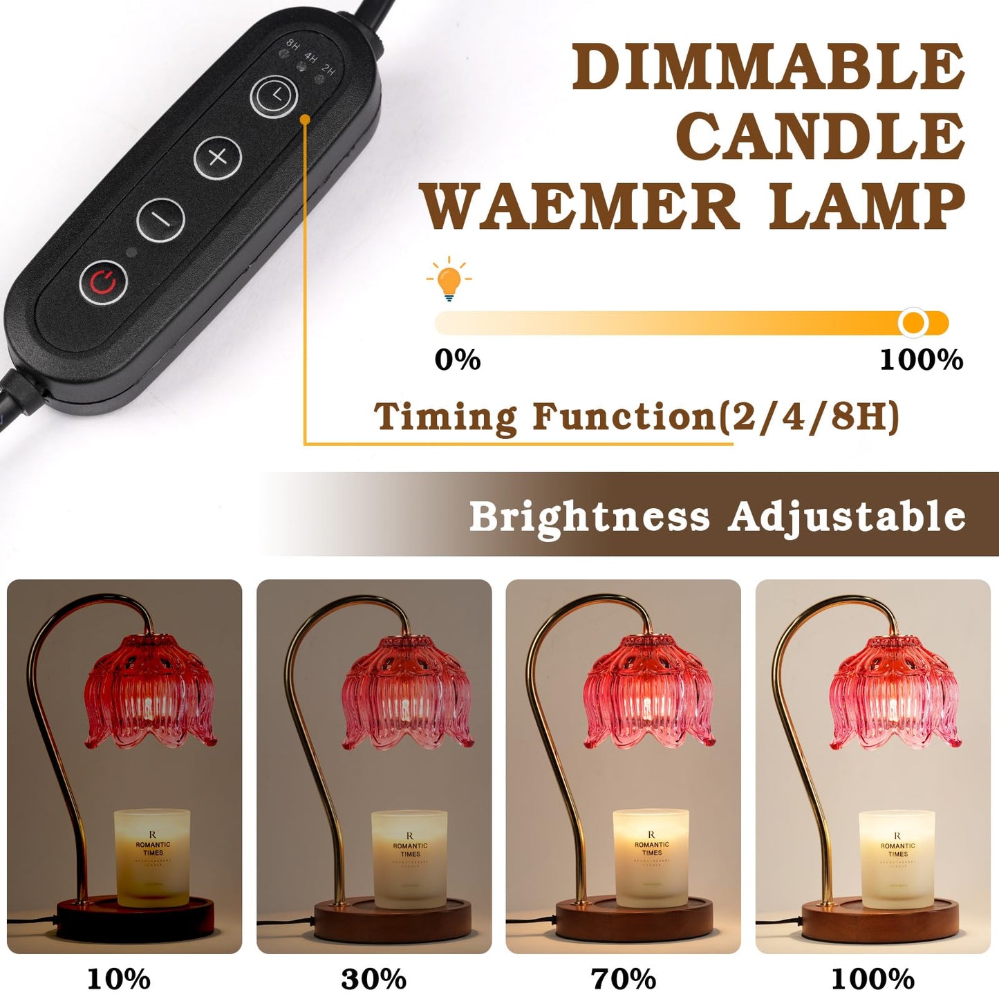 Funistree Flower Candle Warmer Lamp with Timer