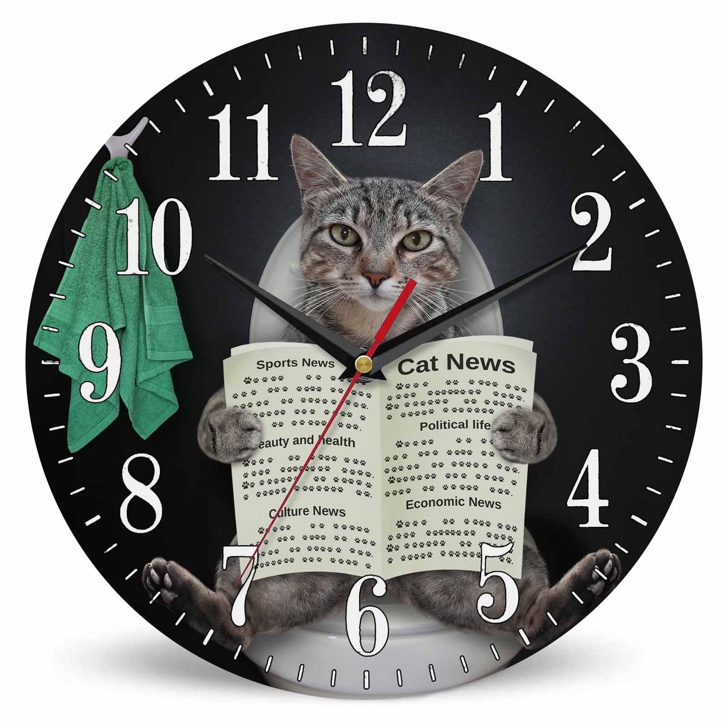 Mxocom Wheel Wall Clock Modern Car Tire Style Clock 10 Inch