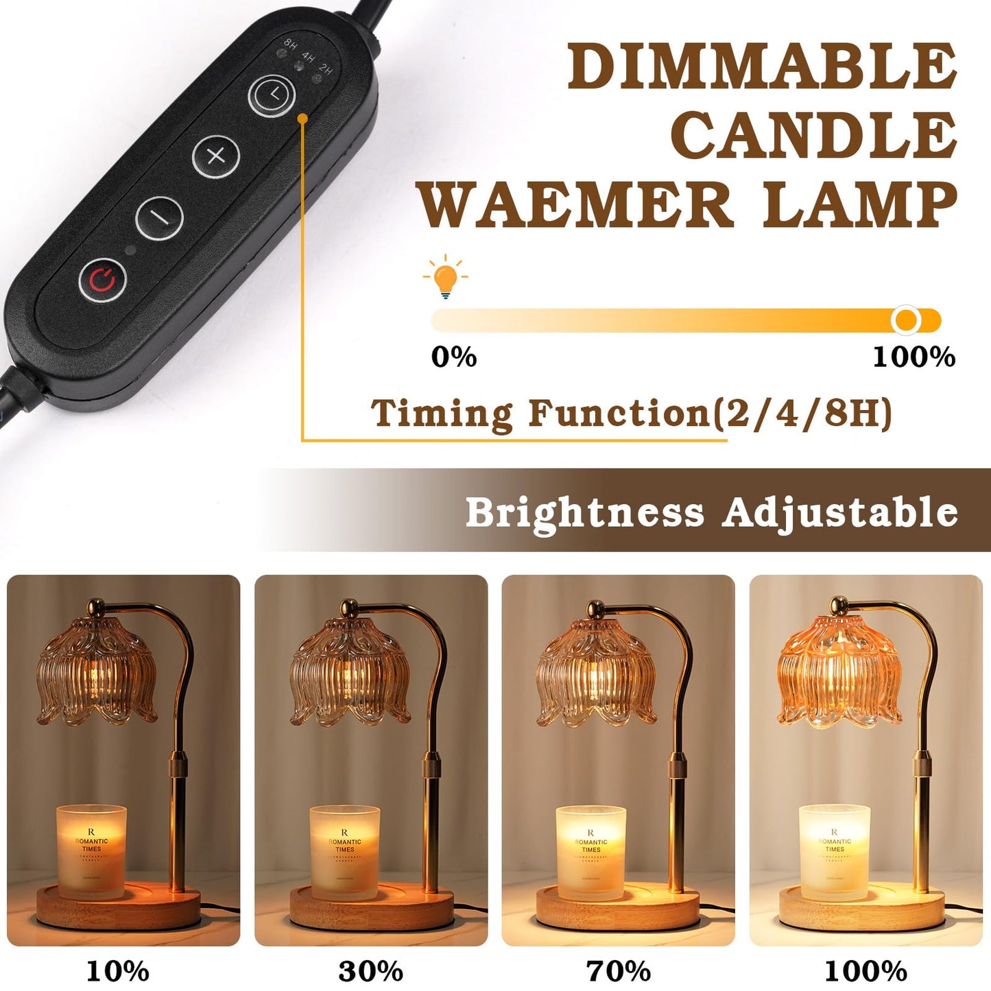 Funistree Flower Candle Warmer Lamp with Timer