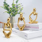 BOPART Gold Thinker Statues 3 Piece Modern Figurine Set
