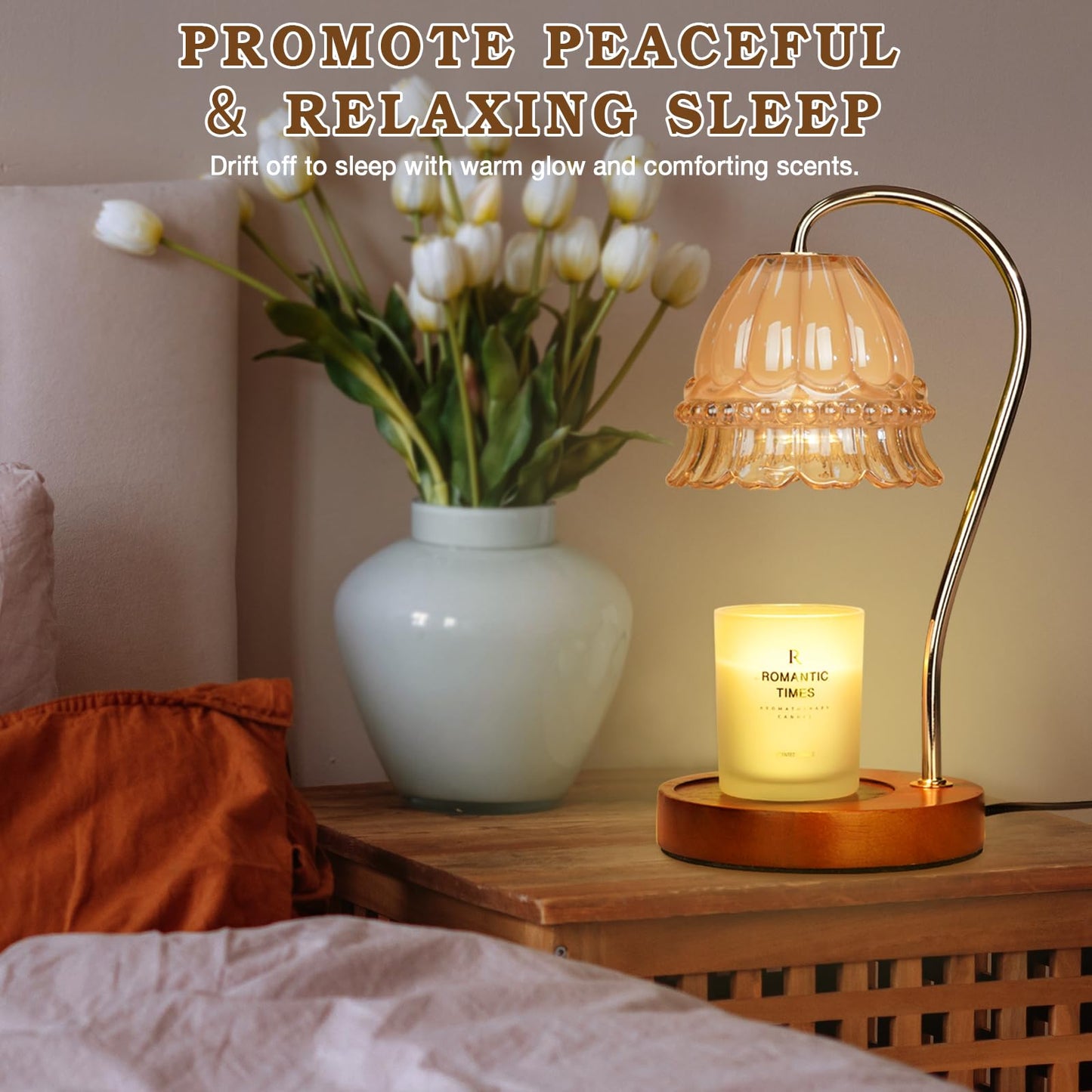 Funistree Flower Candle Warmer Lamp with Timer
