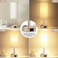 Fenmzee Rose Gold Crystal Touch Lamp 3 Way Dimmable with USB