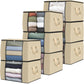 Fab Totes Clothes Storage Bags 6 Pack Foldable Organizers